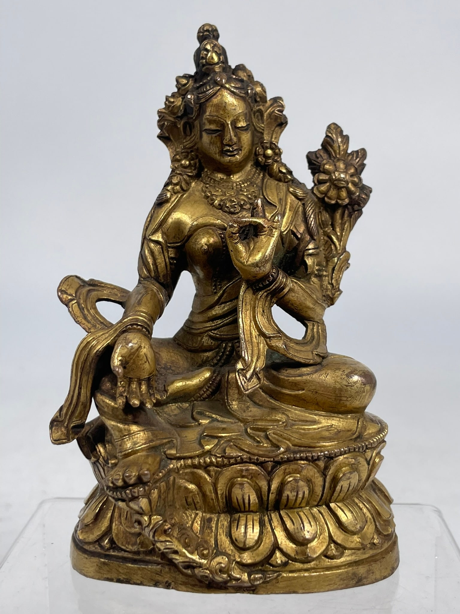 A Nepalese Gilt-Bronze Figure of Green Tara (1 of 11)