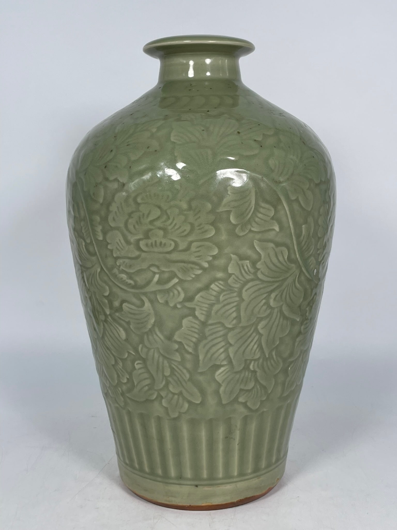 A Chinese Longquan-Glazed Molded Vase (1 of 15)