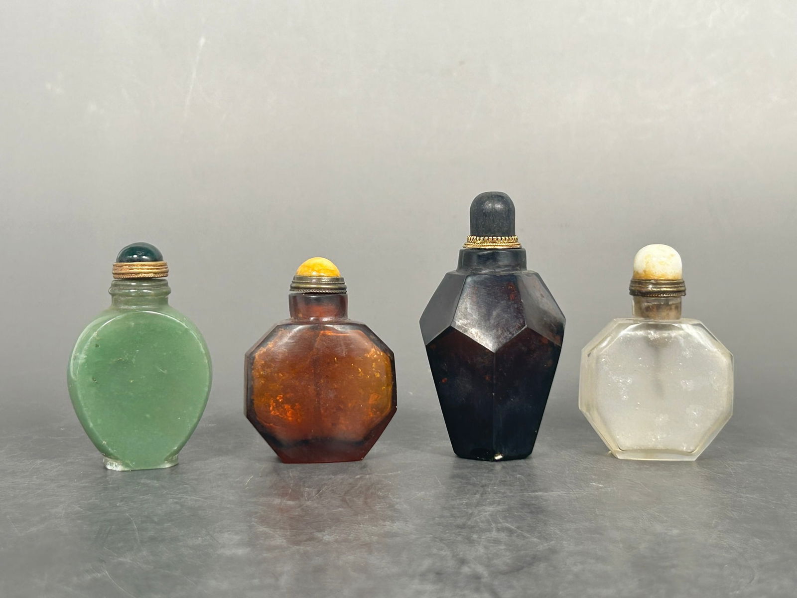 A Group of Five Glass Snuff Bottles (1 of 7)