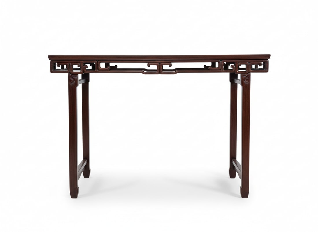 A Chinese Hardwood and Huamu Side Table, Bianzhuo, 20th Century (1 of 20)