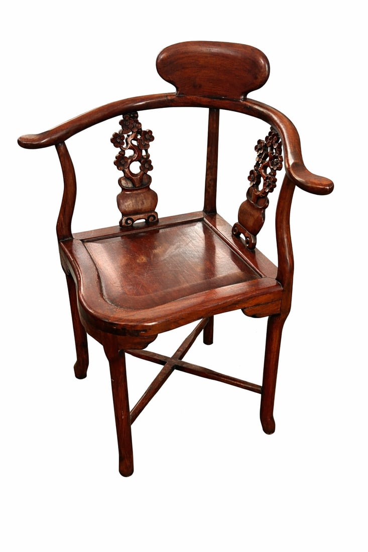 A Chinese Vintage Wood Corner Chair (1 of 9)
