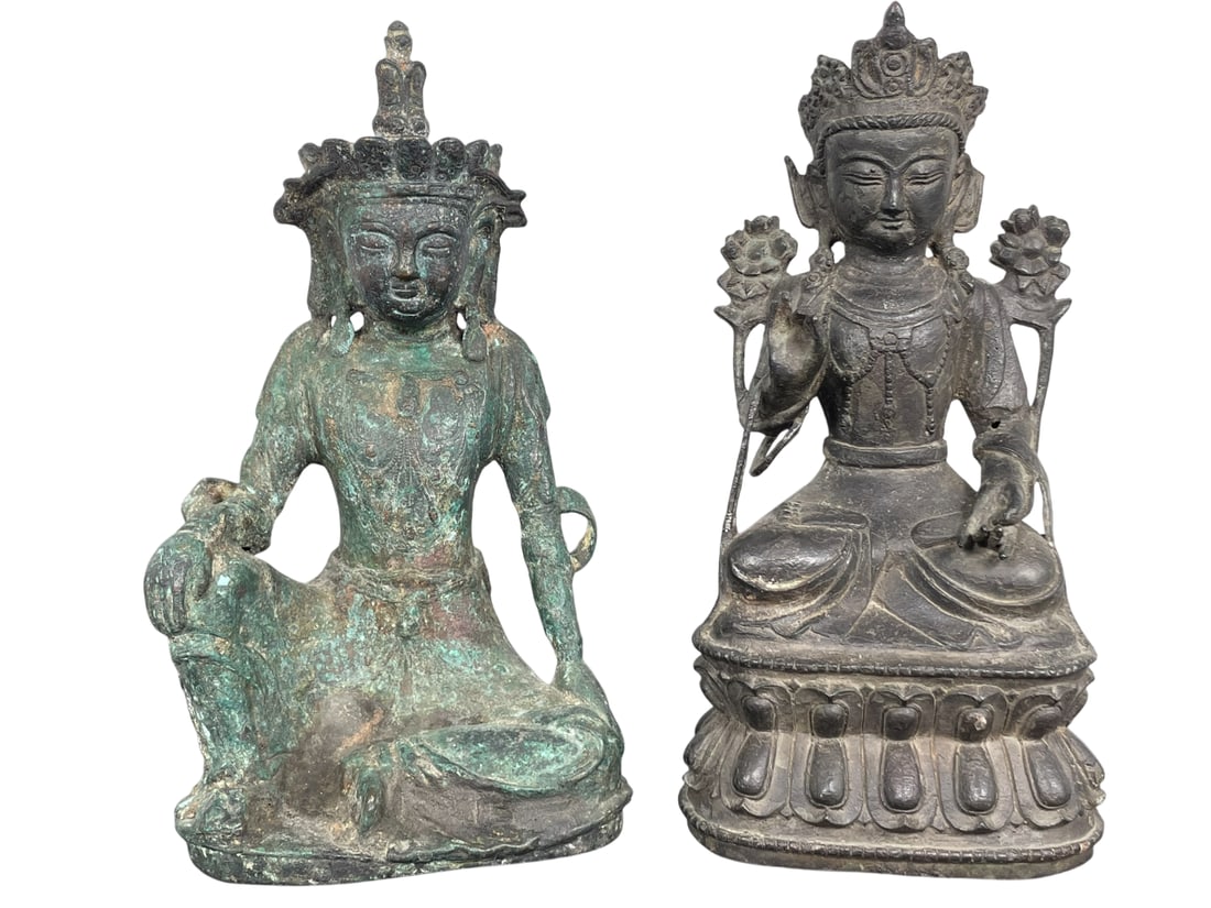 Two Bronze Figures of Buddha (1 of 11)