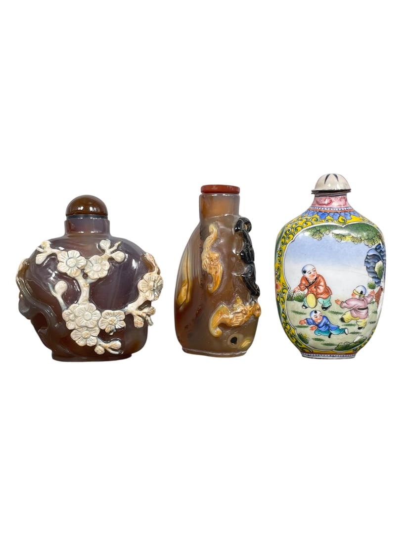 A Group of Three Chinese Snuff Bottles (1 of 12)