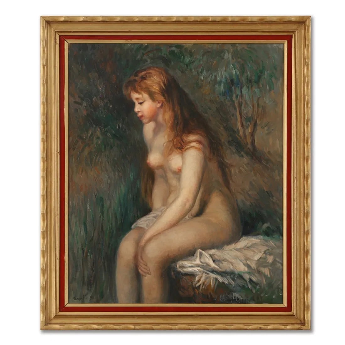 Pierre-Auguste Renoir (1841-1919), Attributed to, Oil on Canvas: Dimensions: Image size:72.3 x 60.5 cm. All measured values are approximate. Outer frame size: 86.5 x 74.5 cm. All measured values are approximate. Provenance and Authenticity: This item includes a cer