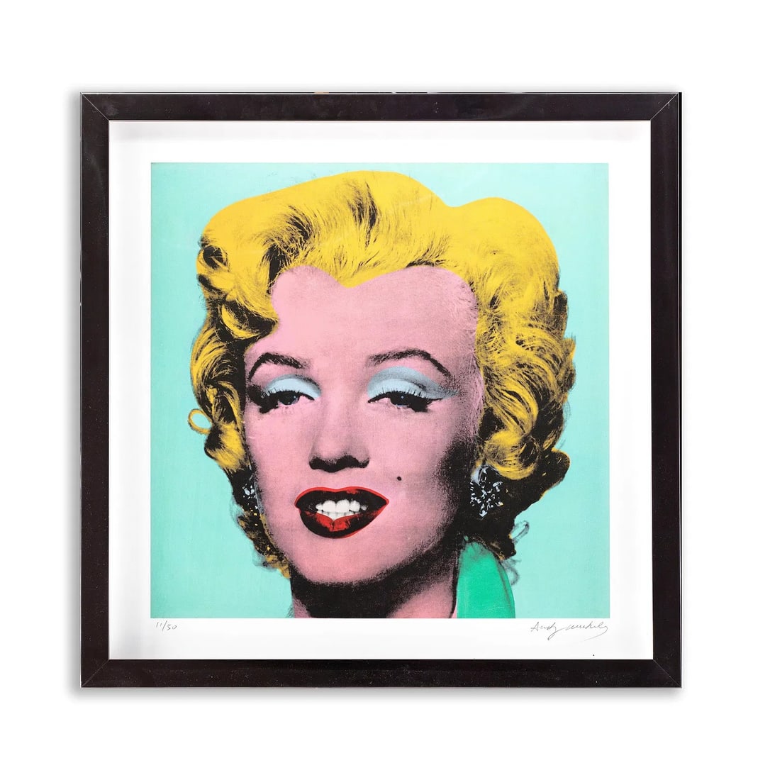 Andy Warhol American 1928-1987 Screenprint on Paper Painting in the Style of Pop Art Era: Dimensions:Outer frame size:64.3 x 64.3 cm. All measured values are approximate.Provenance and Authenticity:This item includes a certificate of authenticity.His Collectible Has Undergone Rigorous Auth