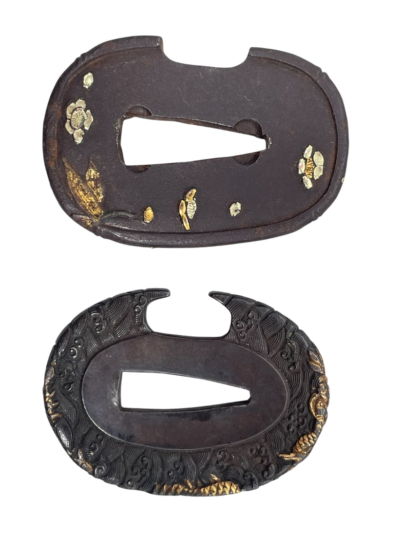 Two Japanese Samurai Sword Guard, Tsuba (1 of 7)