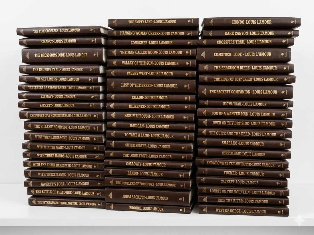 A Part of The Louis L'Amour Collection, Ninety-Eight Copies: Louis L'Amour Bantam Leatherette Editions. Louis Dearborn L'Amour (born LaMoore; March 22, 1908 ? June 10, 1988) was an American novelist and short-story writer best known for his Westerns, which he p