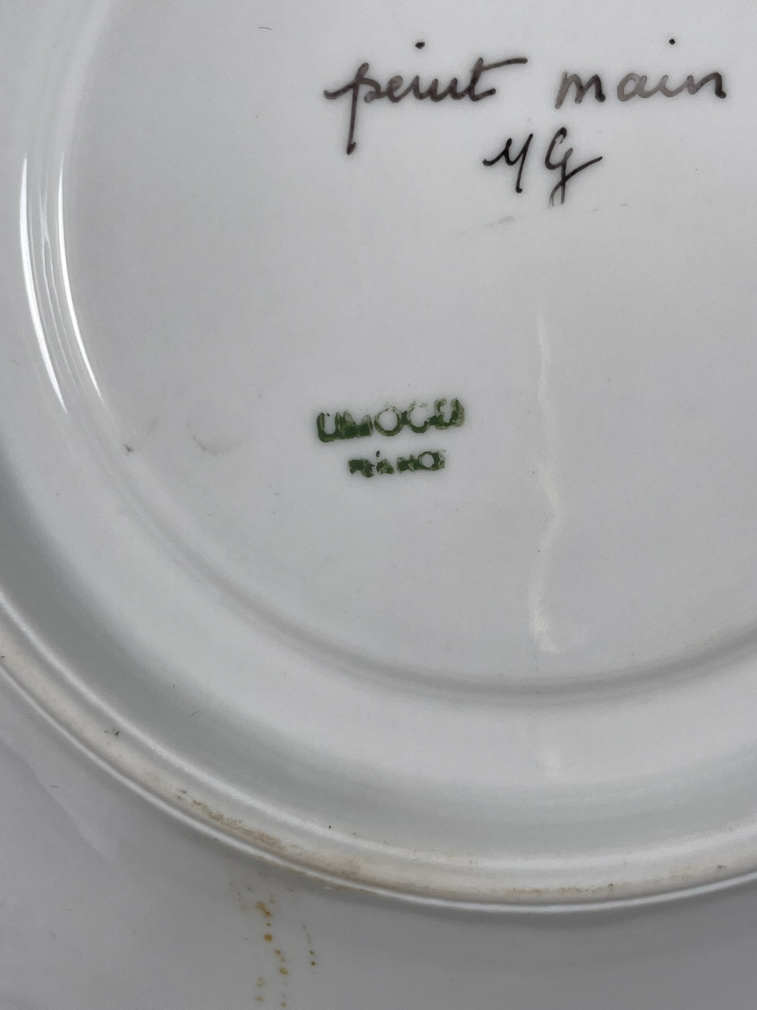 A Group of Five Limoges 'Peint a la Main' Porcelain Teaware - 13