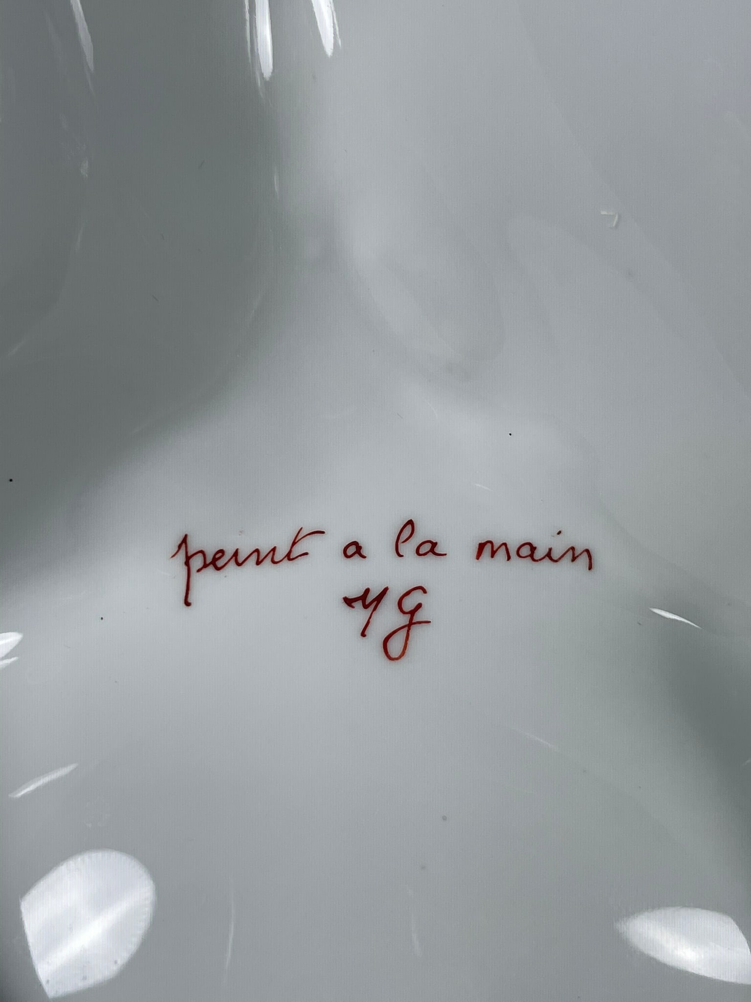 A Group of Five Limoges 'Peint a la Main' Porcelain Teaware - 5