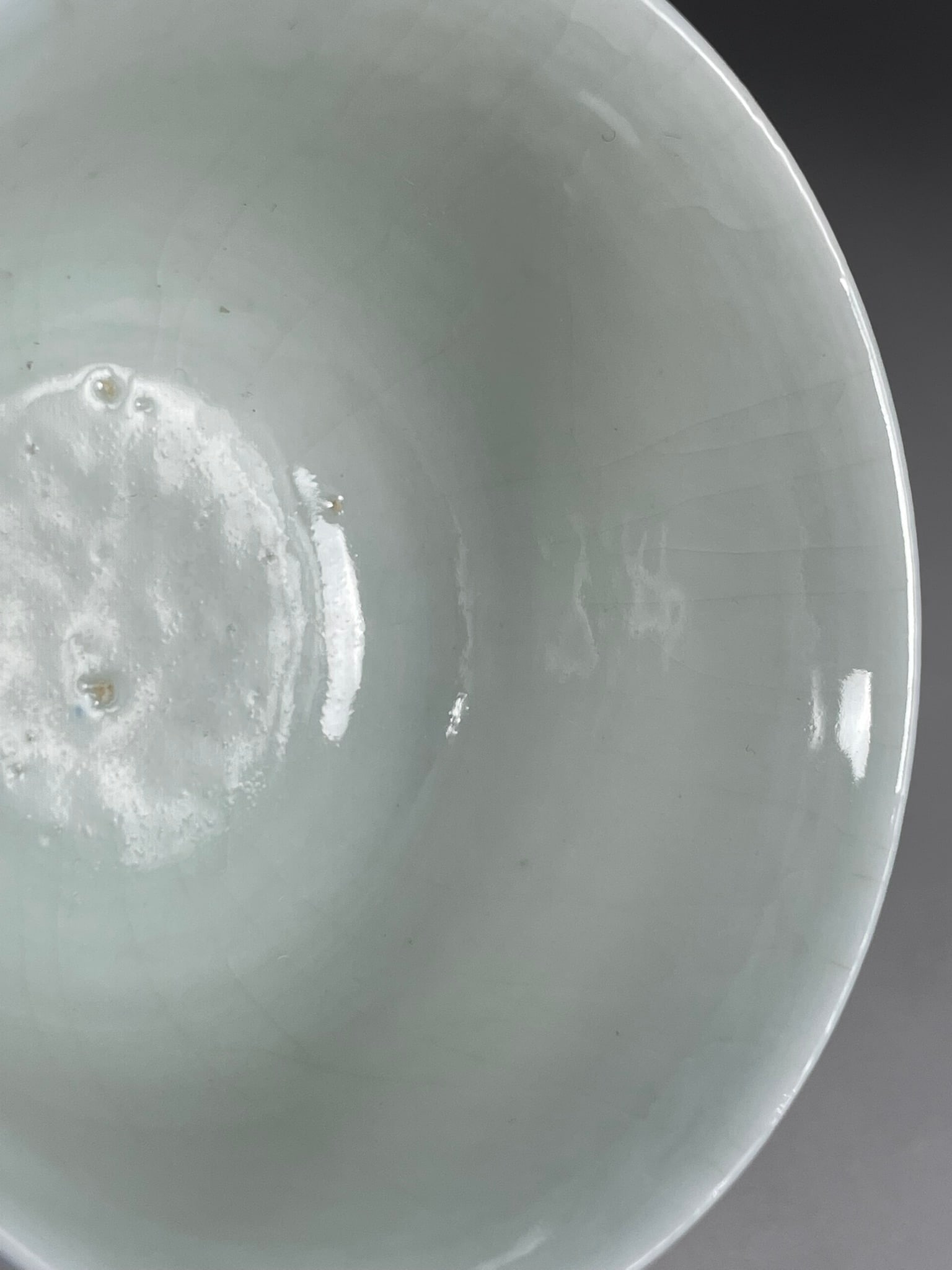 A Chinese Powder-Blue-Glazed Porcelain Cup - 14