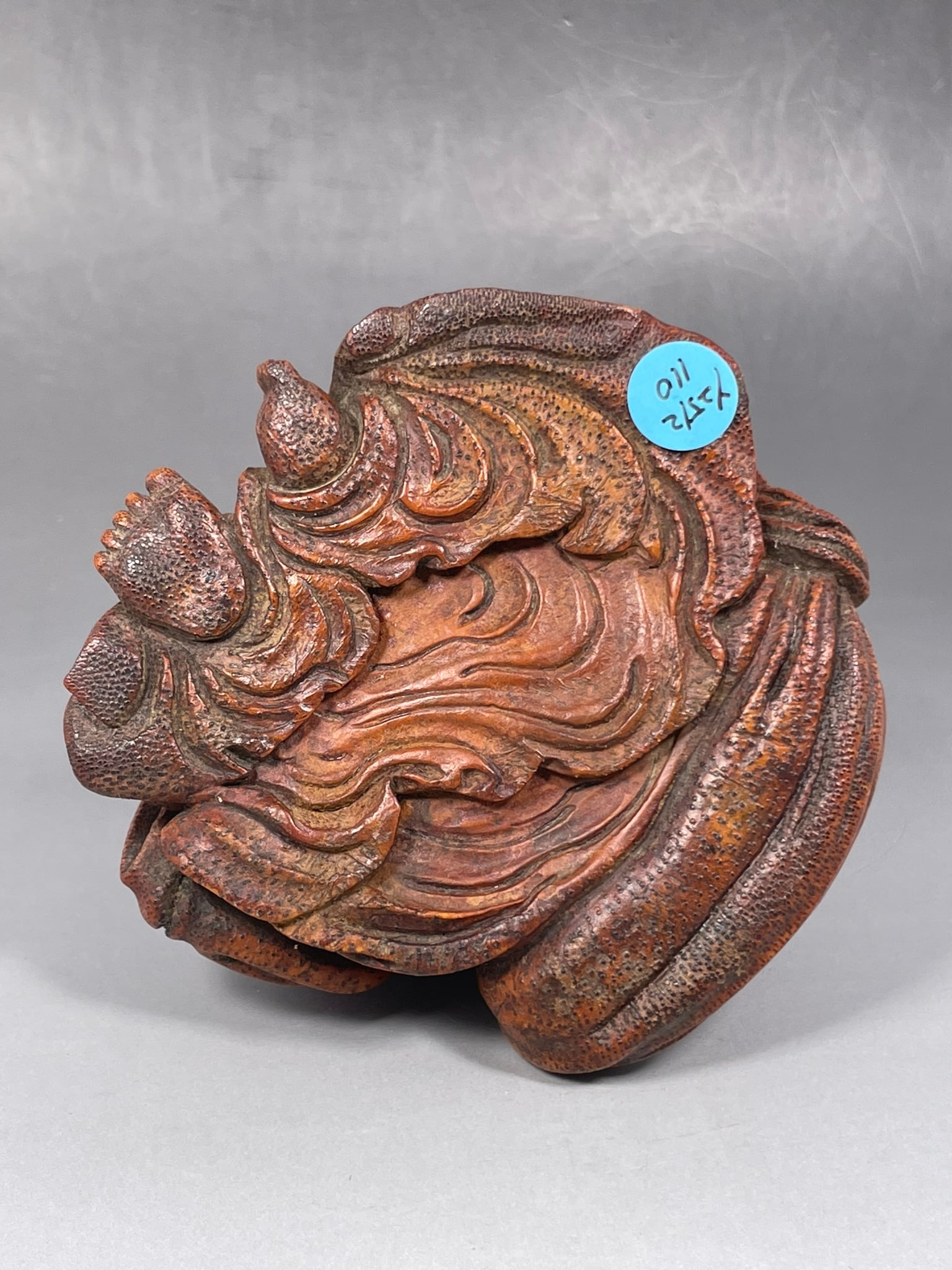 A Carved Bamboo Figure of Budai - 5