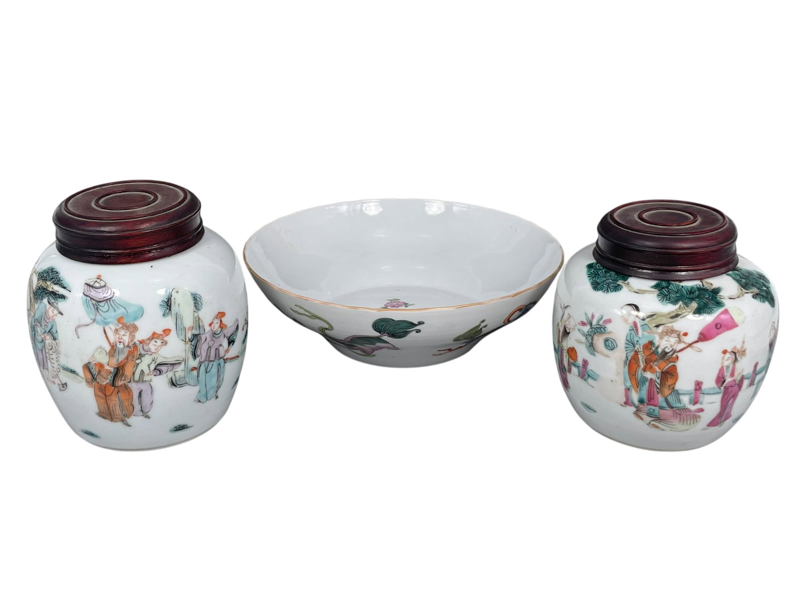 A Group of Three Chinese Famille Rose Porcelain Ware (1 of 16)