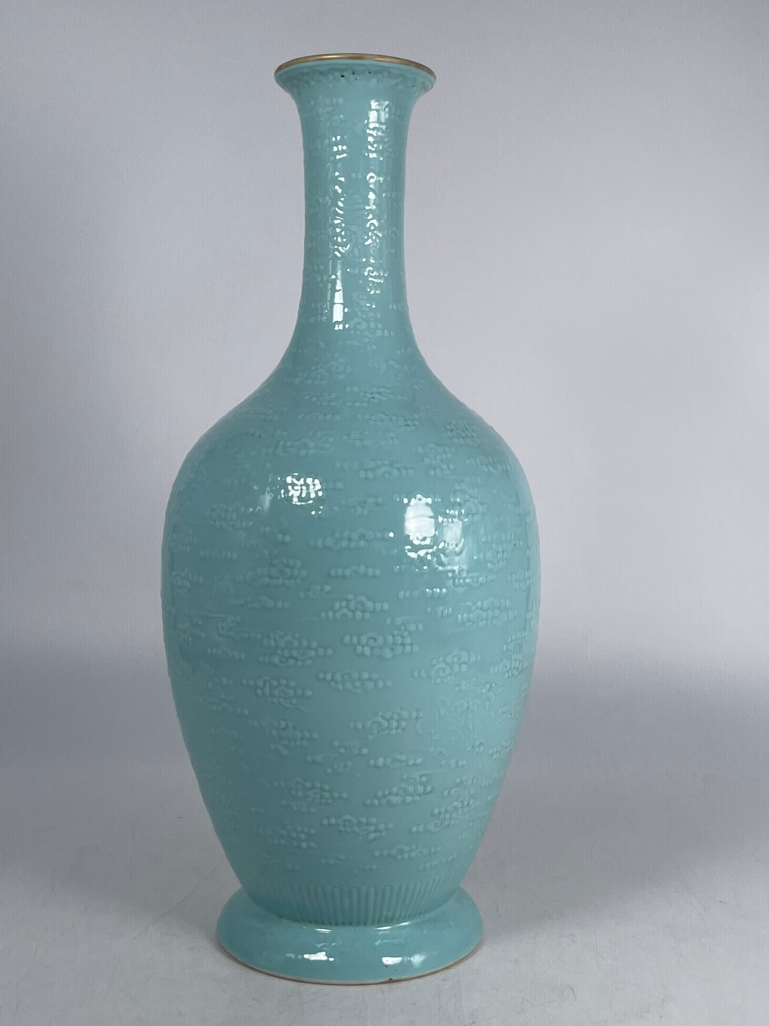 A Chinese Turquoise Glazed Porcelain Vase, Shen De Tang Mark - 4
