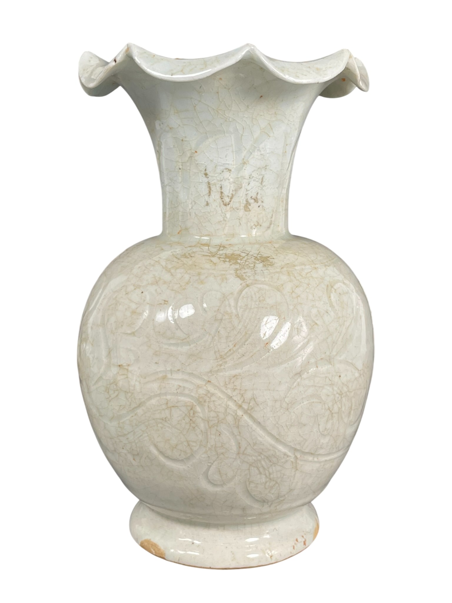 A Chinese Carved Qingbai Vase (1 of 8)