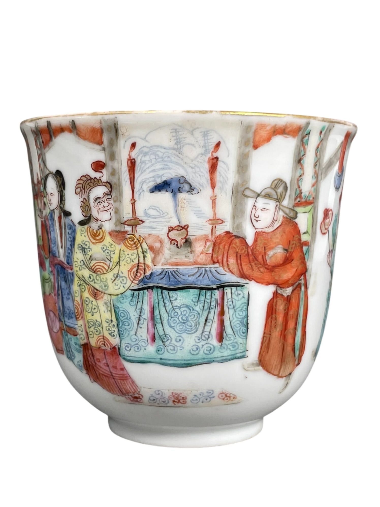 A Chinese Famille Rose 'Figural' Porcelain Cup, Daoguang Period, Qing Dynasty (1 of 9)