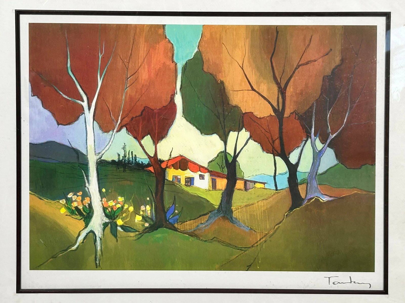 A Print 'Jamestown Cottage', a Signature Tarkay (1 of 8)