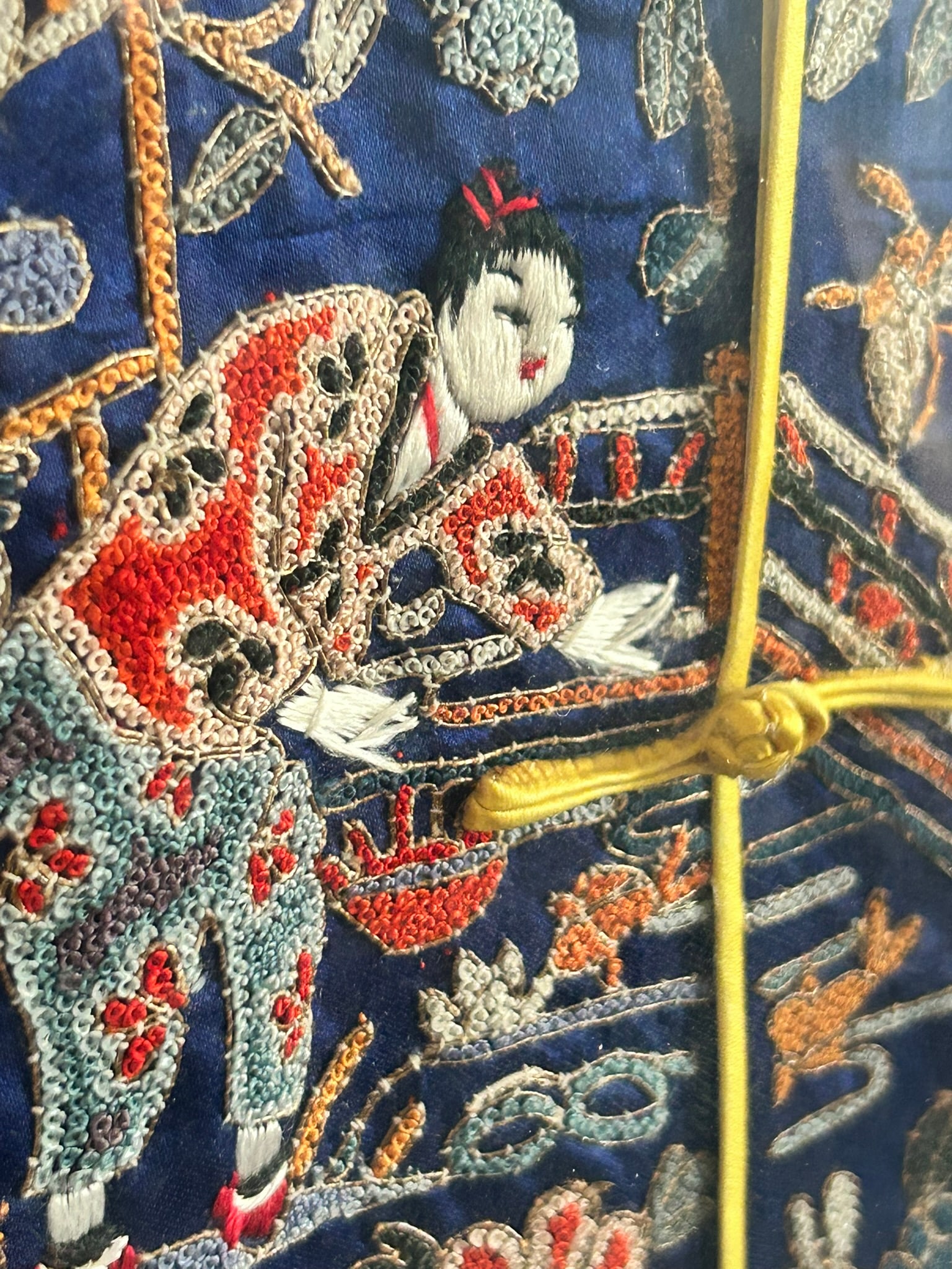 A Vintage Chinese Blue Embroidered Silk Informal Robe - 10