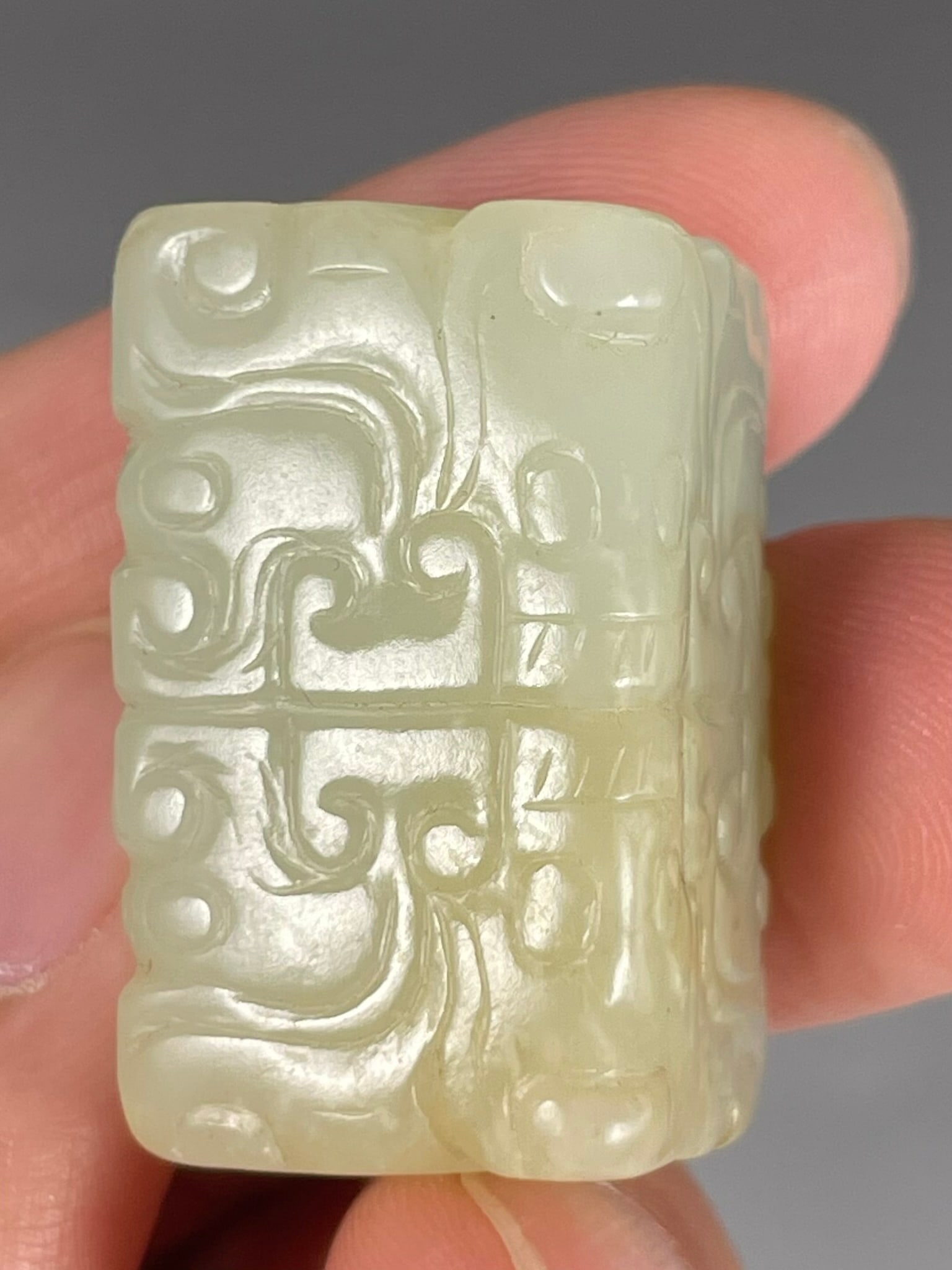 Two Small Chinese White Jade Carvings - 7