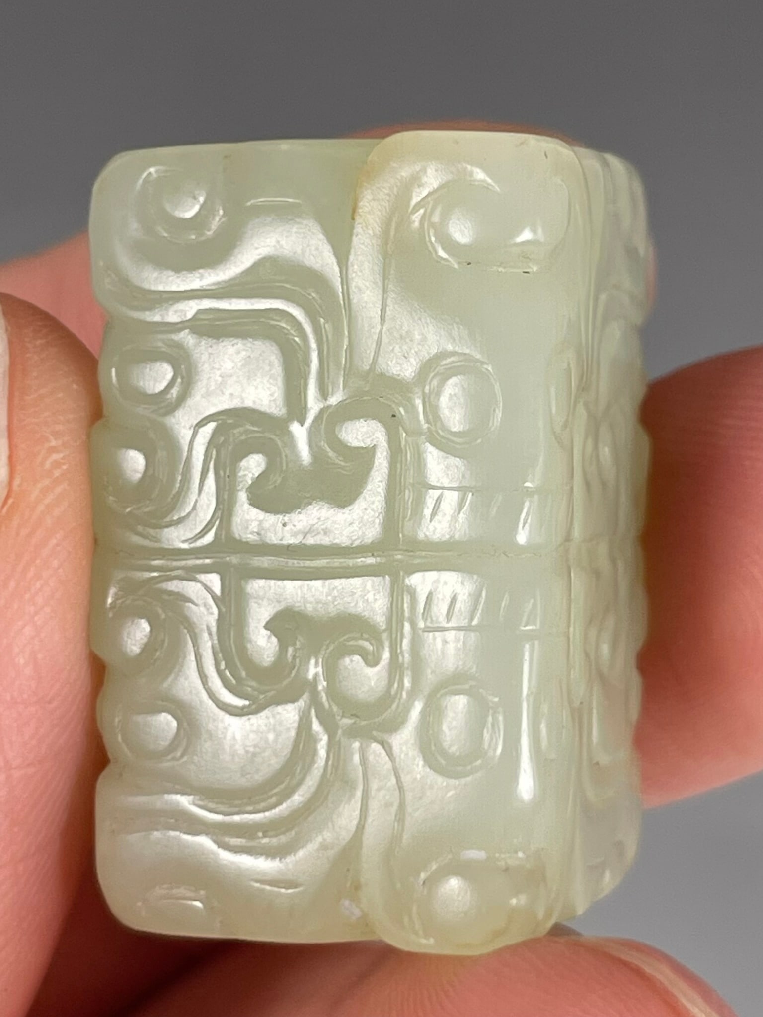 Two Small Chinese White Jade Carvings - 8