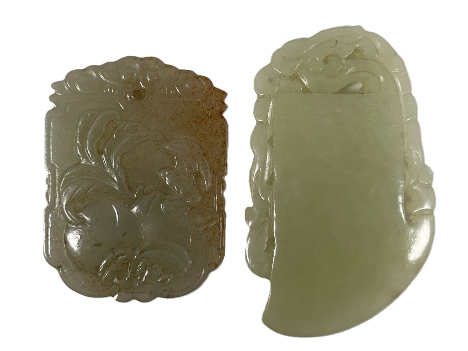 Two Chinese Carved Jade Plaques (1 of 20)