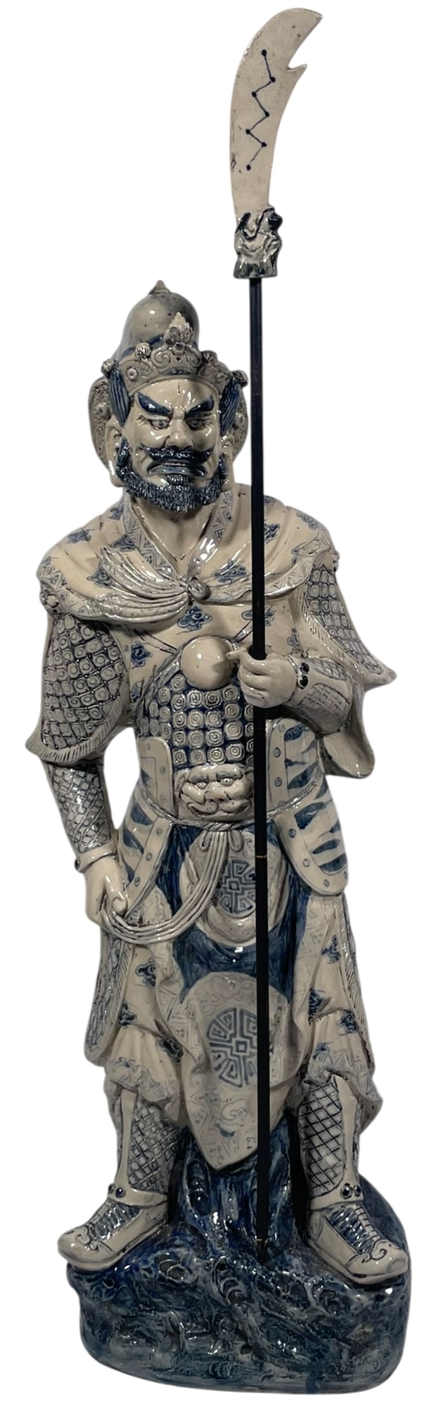 A Chinese Large Blue and White Figure of Zhou Cang (1 of 20)