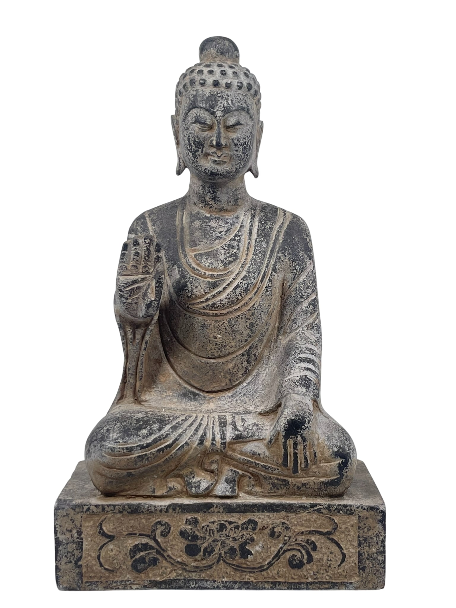 A Carved Stone Figure of Seated Buddha (1 of 10)