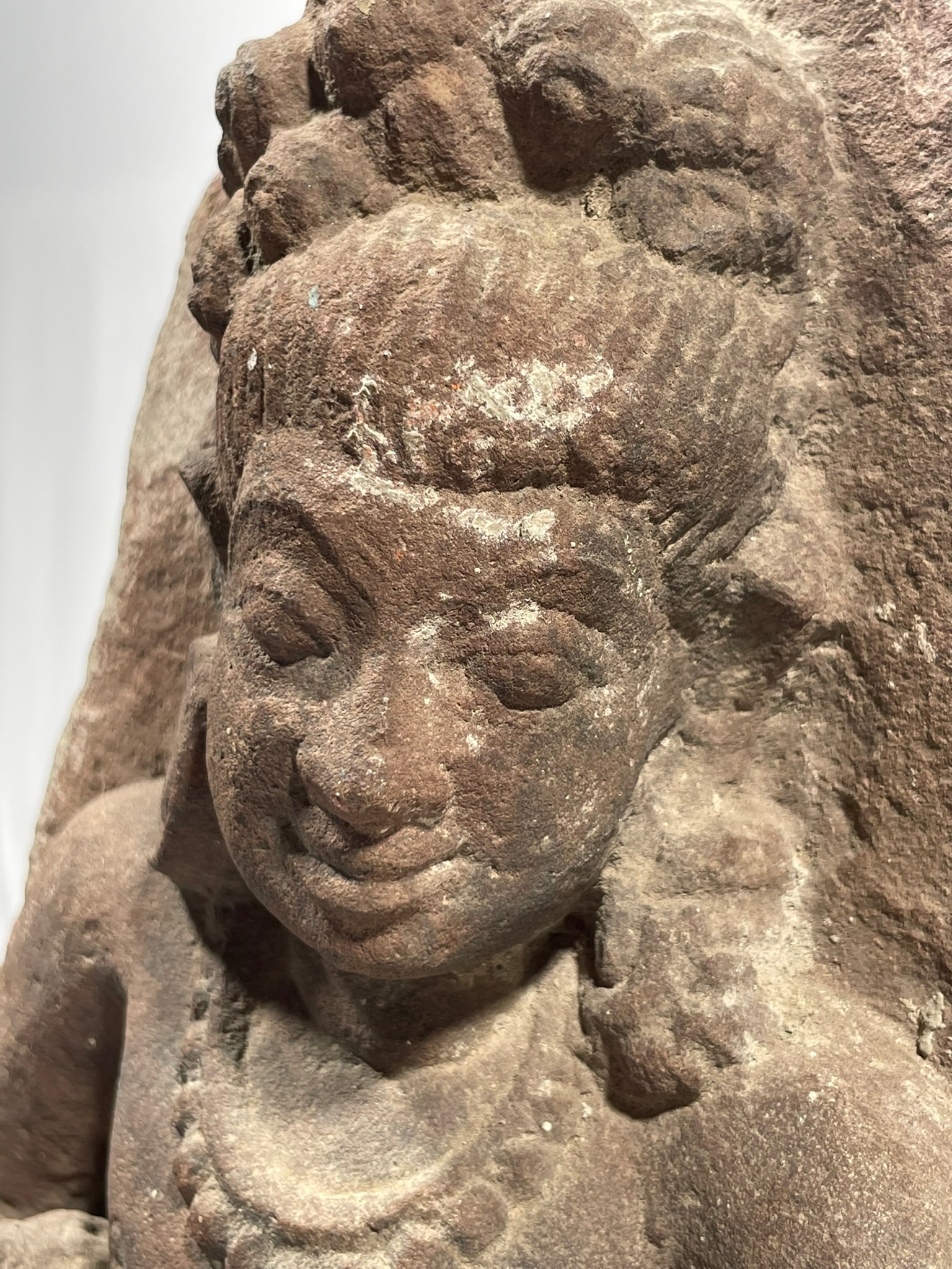 Stair Provenance: An Indian Carved Sandstone Figure of Seated Kubera - 6
