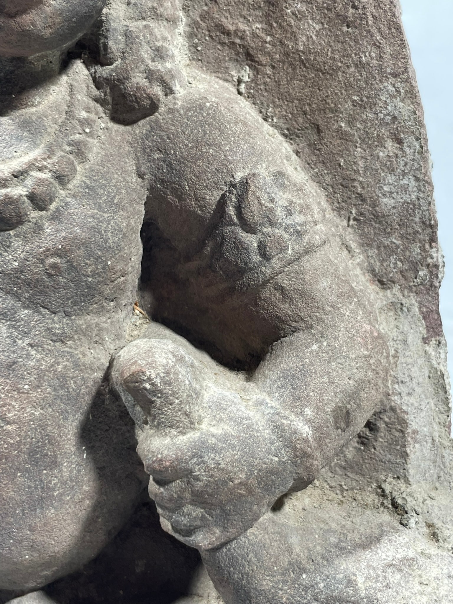 Stair Provenance: An Indian Carved Sandstone Figure of Seated Kubera - 8