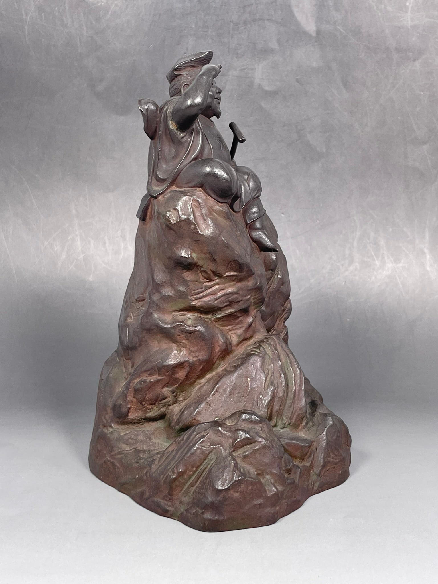 A Japanese Bronze Figure 'Otaru Tateiwa Pier Spirit', a Sekiro Tajima Mark - 2