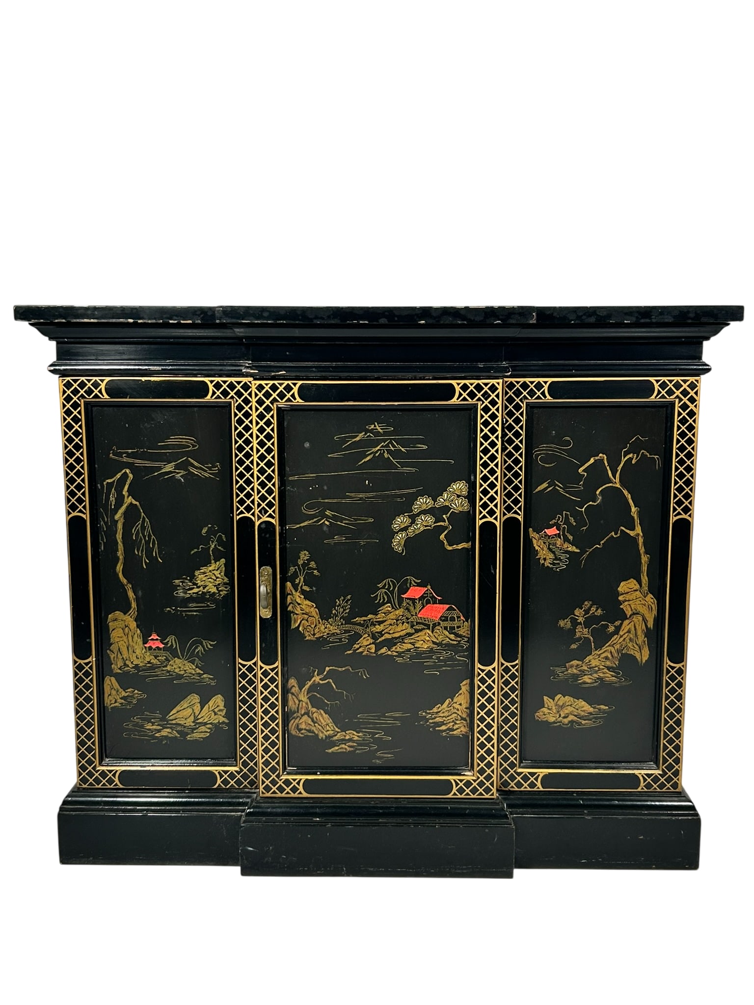 A Chinoiserie Black Lacquer Cabinet (1 of 10)