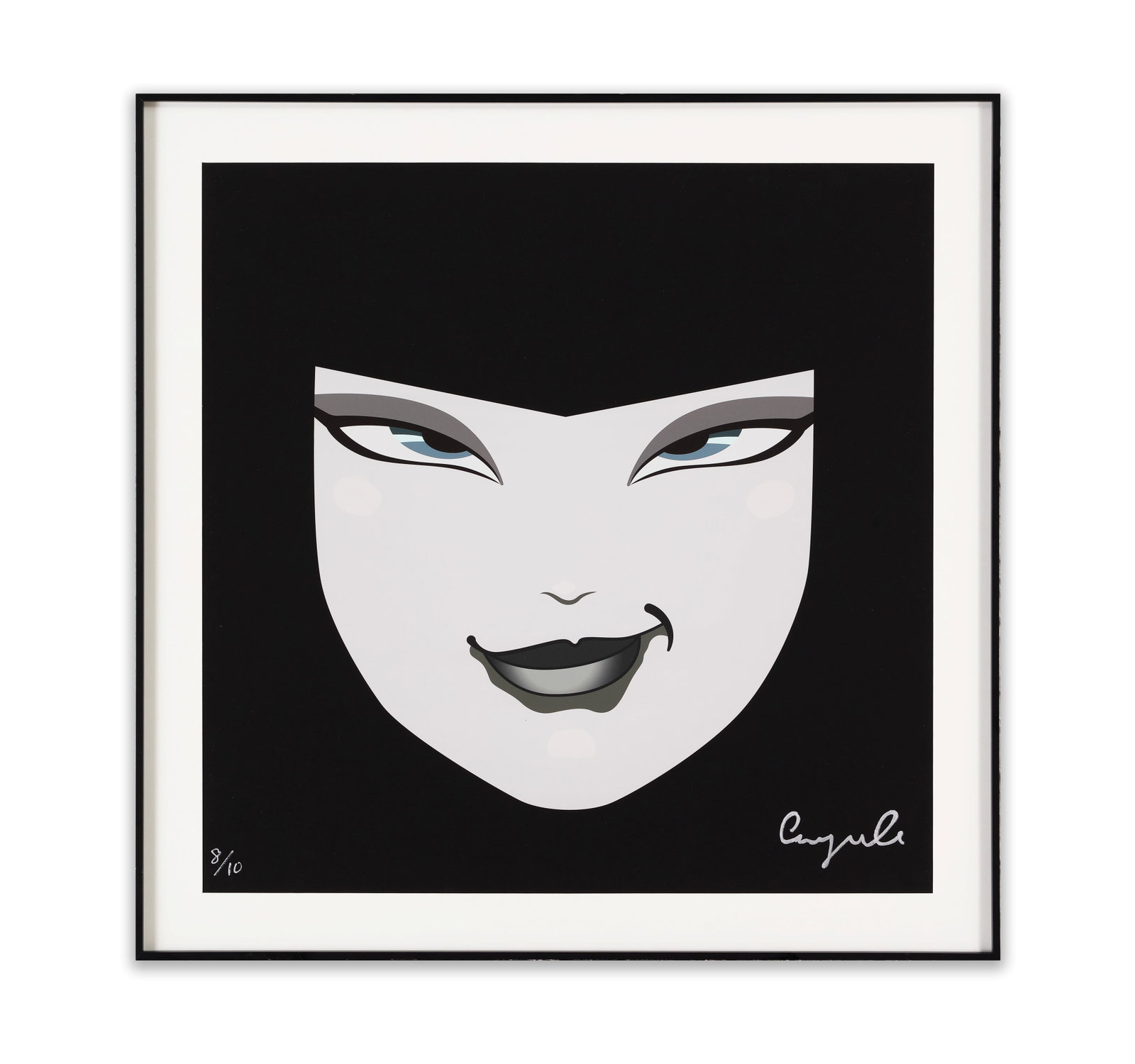 A Signature Yoichiro Kawaguchi?Alluring Face?Screenprint on paper: Outer frame size?70 x 70 cm. All measured values are approximate.