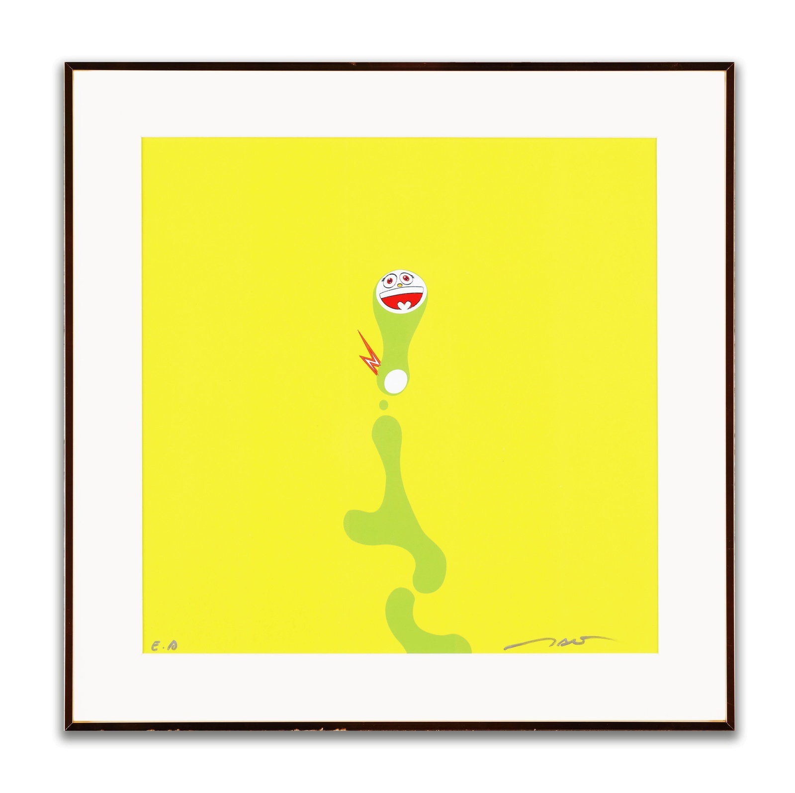 A Signature TAKASHI MURAKAMI (B.1962), OFFSET LITHOGRAPH: Image Size (frame not included): 13 3/4 x 13 3/4 in (35 x 35 cm)