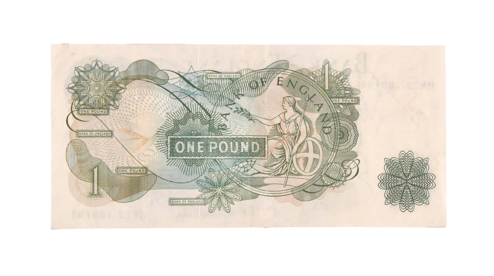 THE BEATLES - Bank of England One Pound Note with Signatures - 2