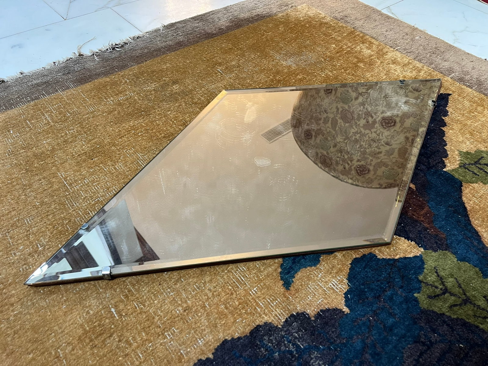 Two Frameless Geometric Wall Mirrors - 5