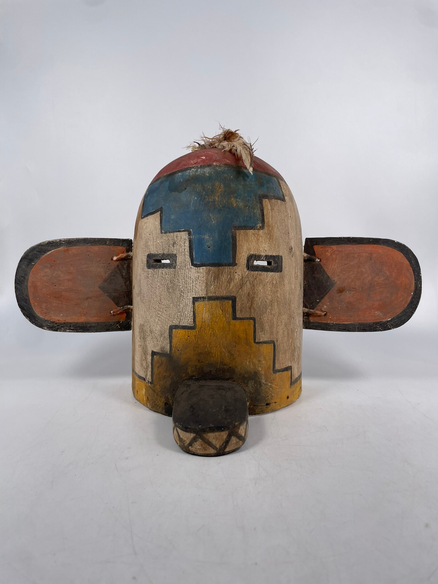 A Kachina Mask: 12 in. high, 17.1/2 in. wide.