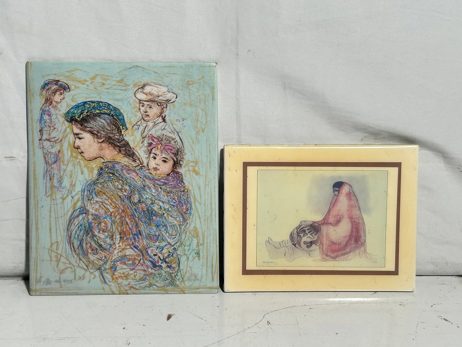 Two Ceramic/Porcelain Art Tile (1 of 6)