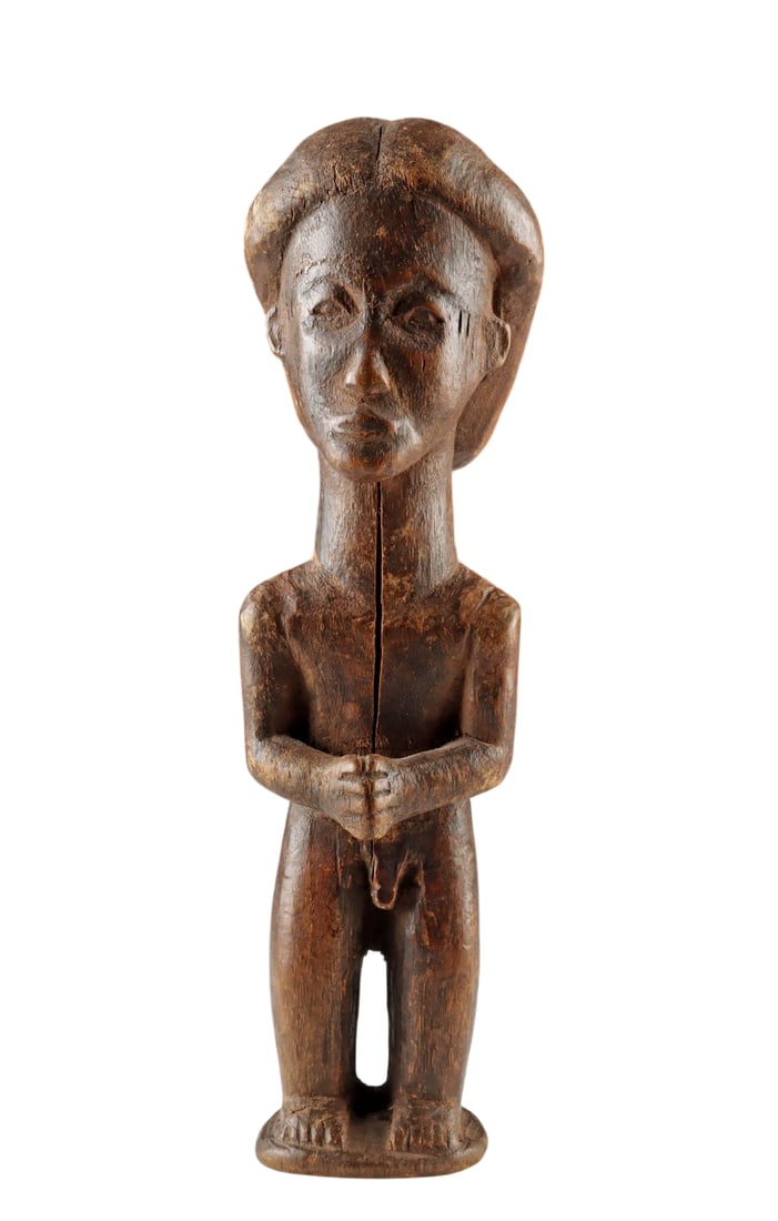 An African Kuba Wood Nude Male Divination Figure, Early 20th century (1 of 3)