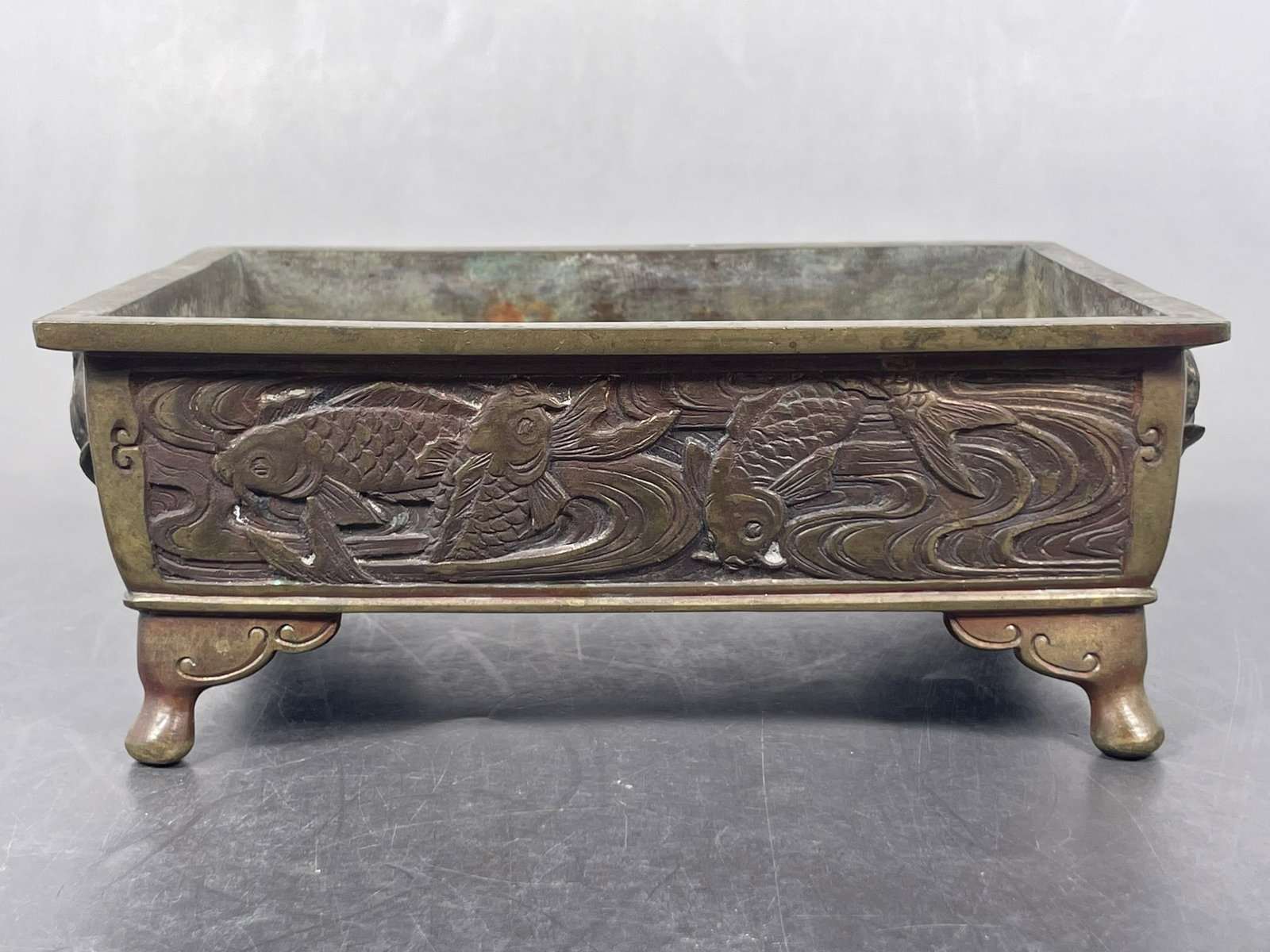 A Chinese Bronze Rectangular Censer - 2