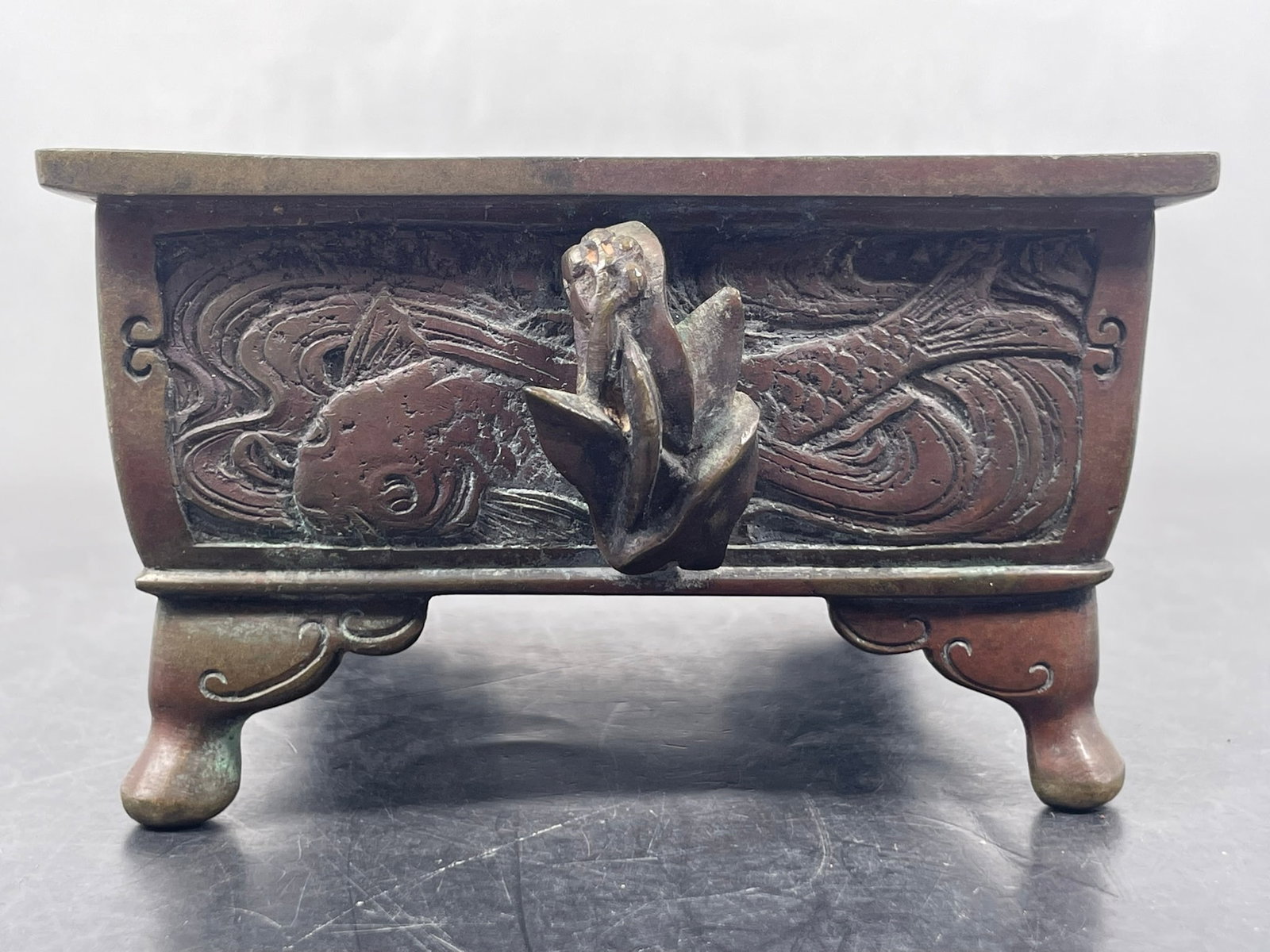 A Chinese Bronze Rectangular Censer - 3