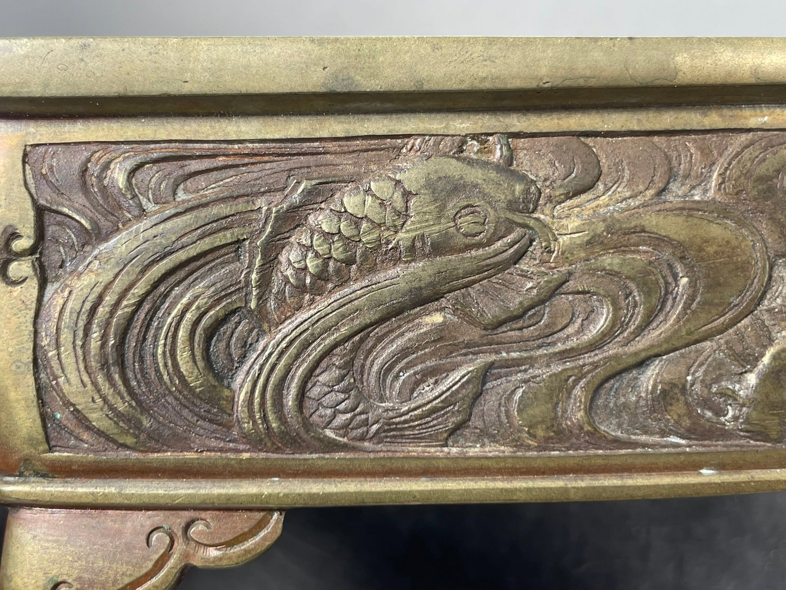 A Chinese Bronze Rectangular Censer - 9