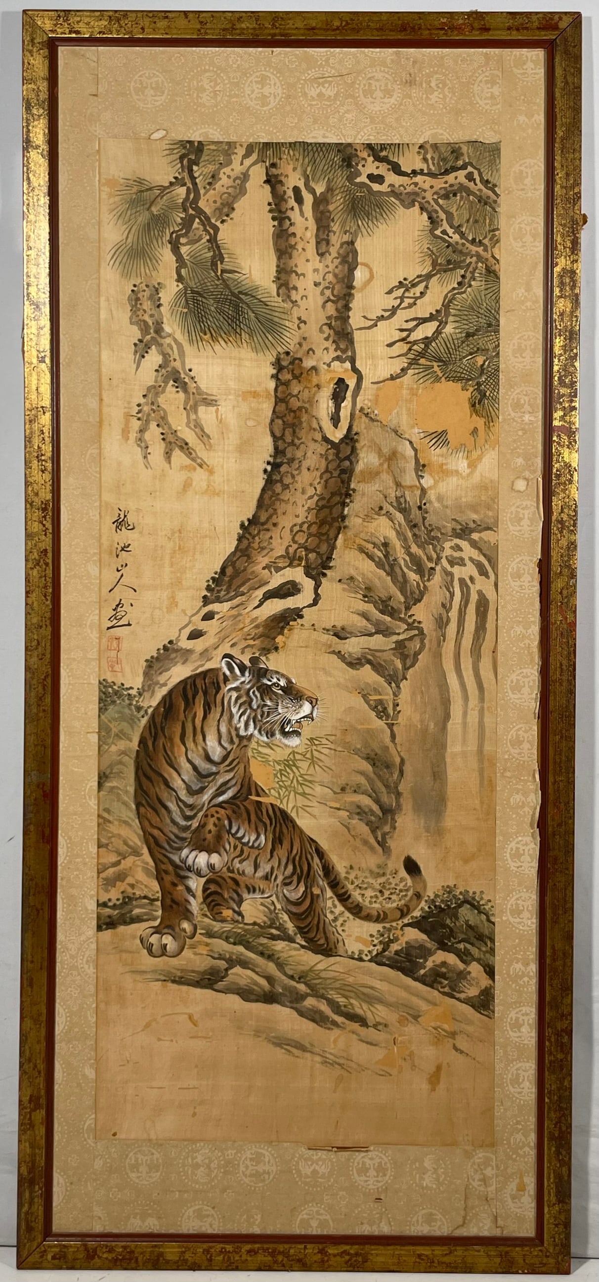 A Chinese Painting of Tiger, a Signature Long Chi Shan Ren (1 of 17)