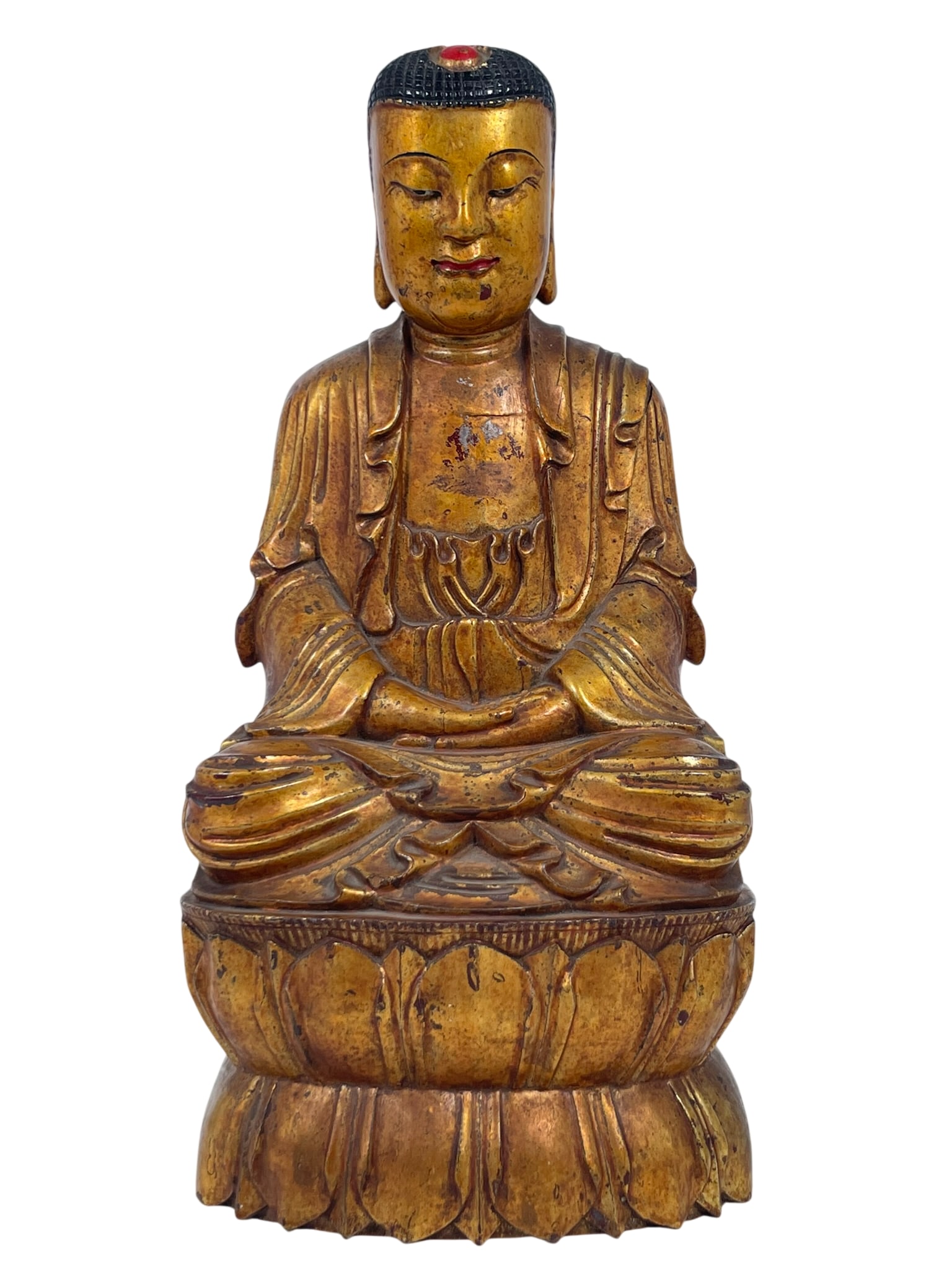 A Chinese Gilt-Wood Figure of Seated Buddha (1 of 12)