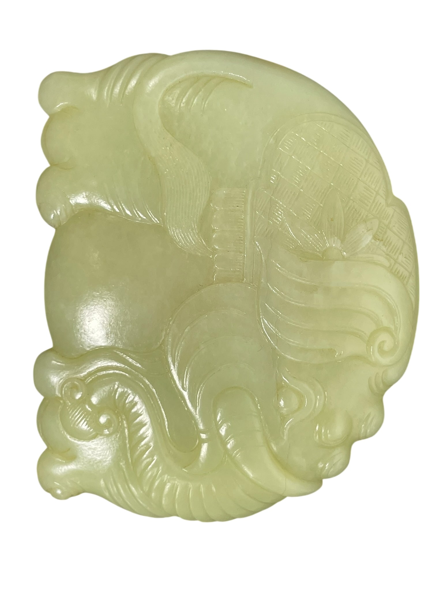 A Chinese Carved Jade 'Elephant' Belt Buckle (1 of 13)
