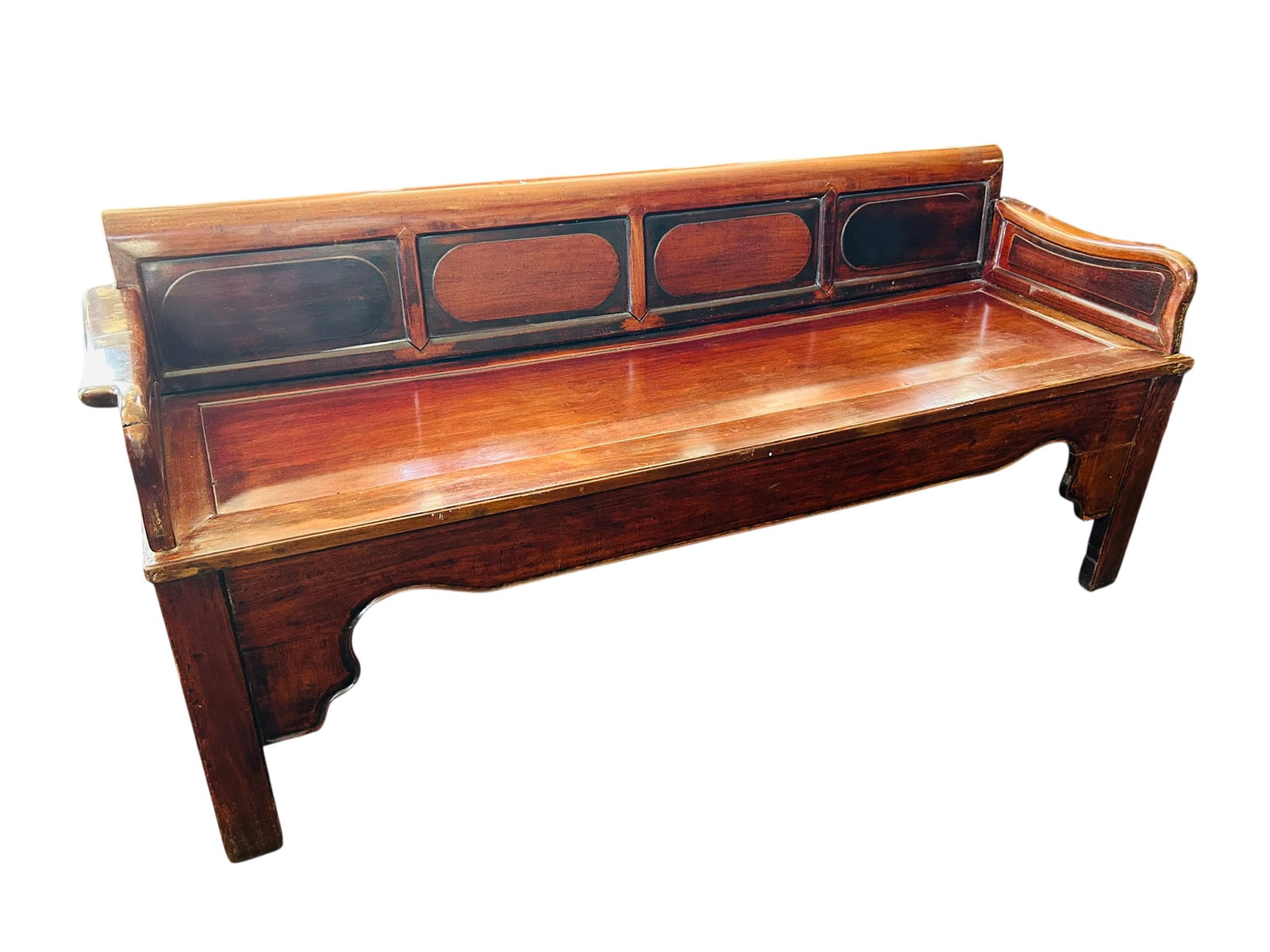 A Chinese Hongmu Couch: 73 in. long, 31.75 in. high, 24 in. deep.