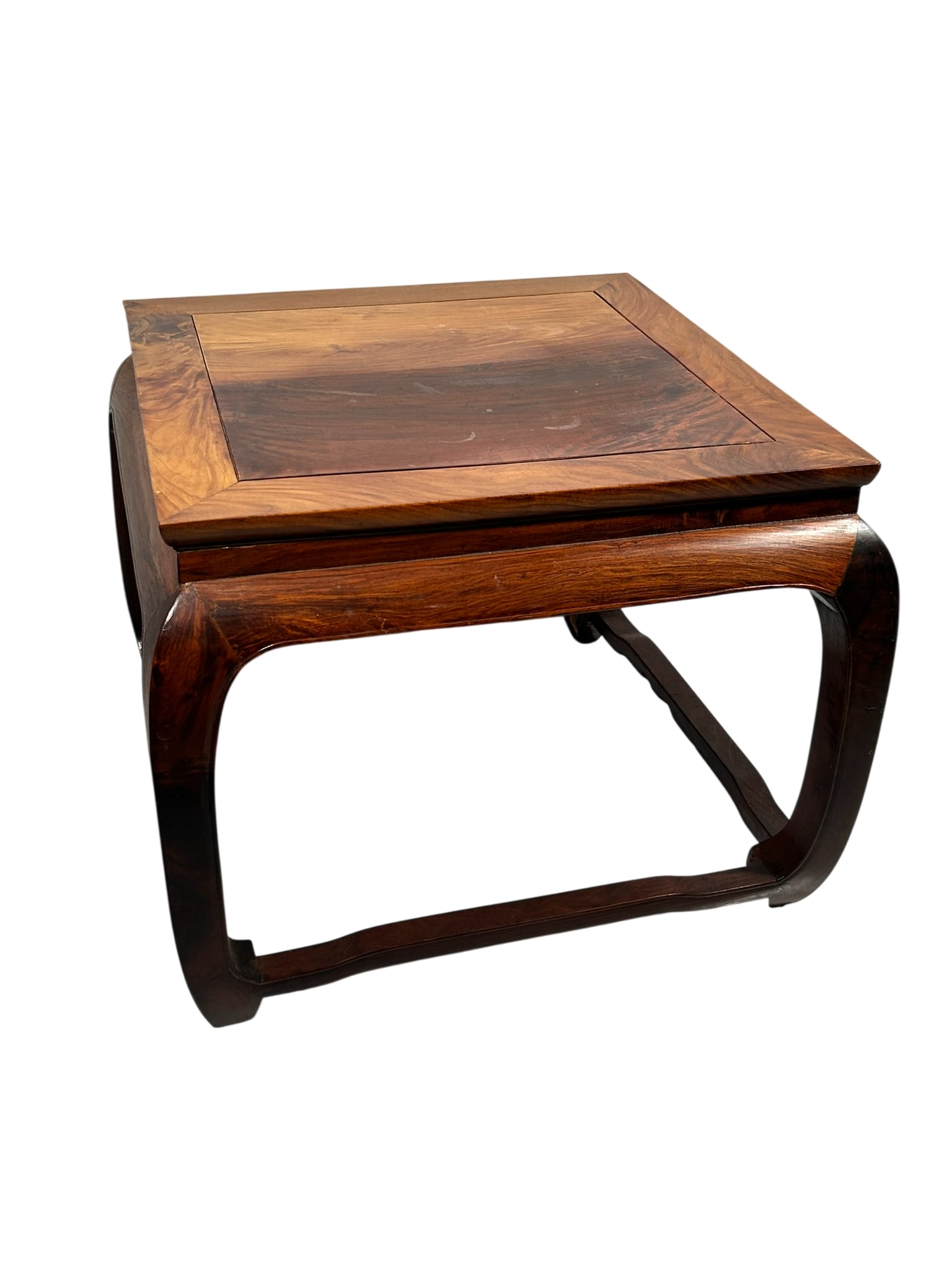 A Chinese Huanghuali Square Table: 19 in. high, 25.1/2 in. square.