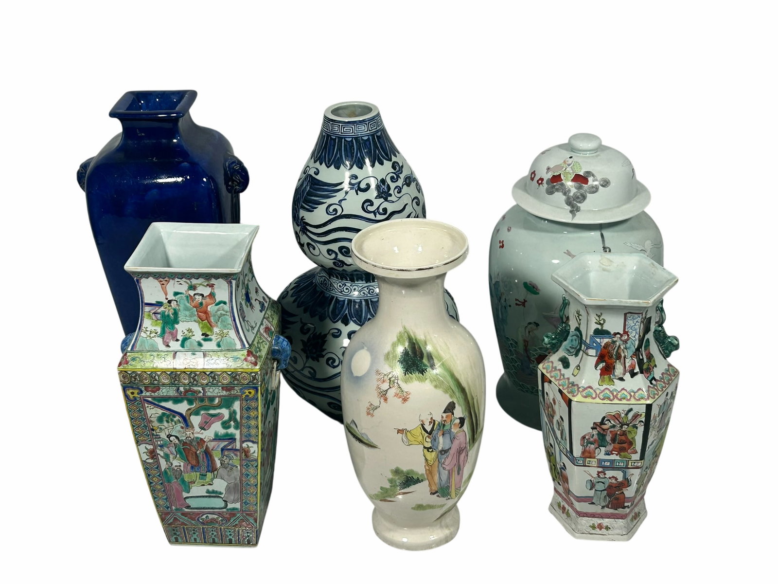 A Group of Six Chinese Large Decorative Porcelain Ware (1 of 5)