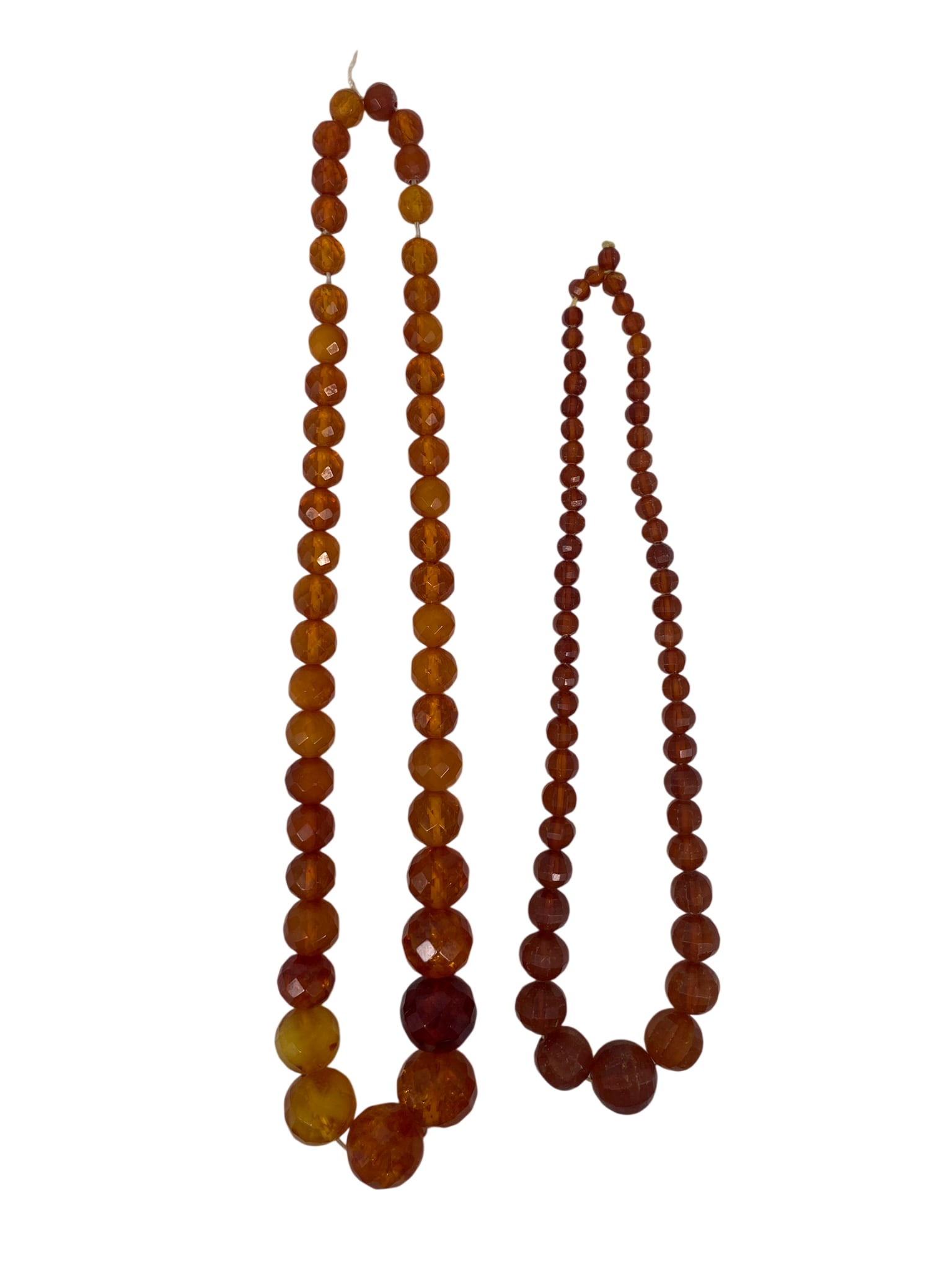 Two Amber Strings of Amber Beads, Necklaces (1 of 12)