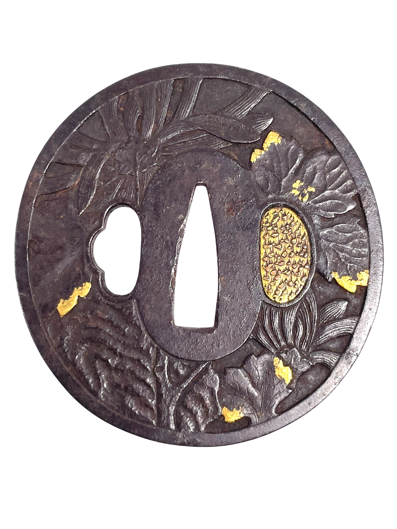 A Japanese Iron Tsuba: 2.3/4 in. diam.