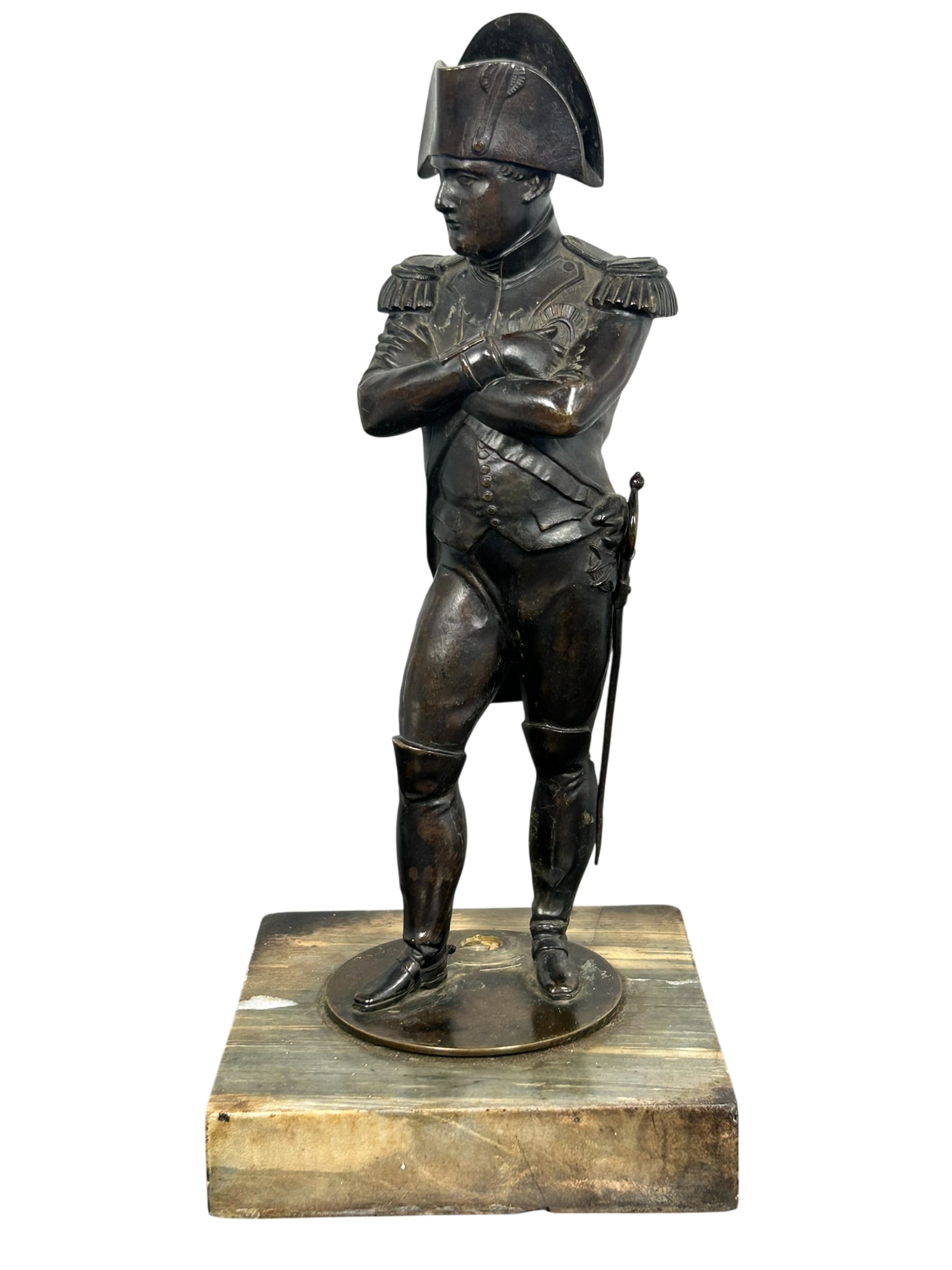 An Art Deco Bronze Statue of Napoleon: 9.1/2 in. high, 4.1/4 in. wide including the base.