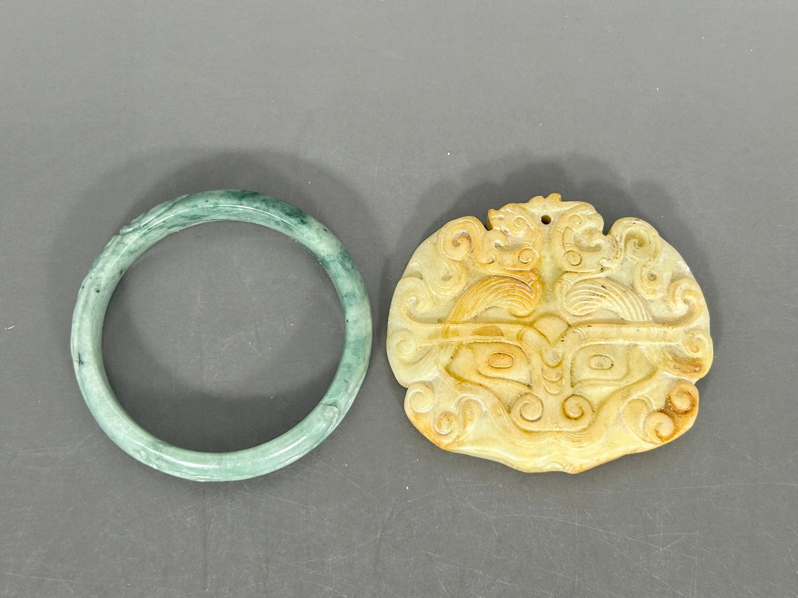 Two Chinese Jadeite Objects (1 of 3)
